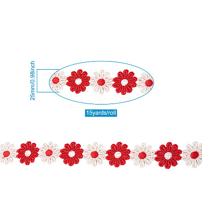 Colorful Polyester Lace Trim OCOR-TA0001-34A-1
