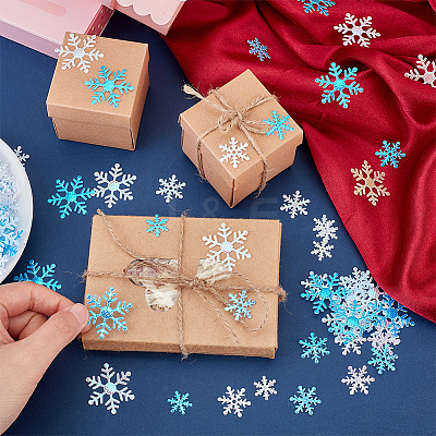 6 Bags 6 Style Snowflake Plastic Confetti DIY-OC0010-53-1