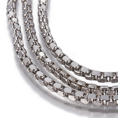 Tarnish Resistant 304 Stainless Steel Box Chains CHS-P007-32P-02-1