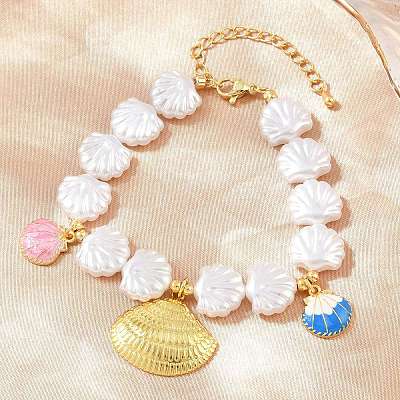 Ocean Brass Enamel Charm Bracelets for Women KK-CBA68DA-15B-G-1