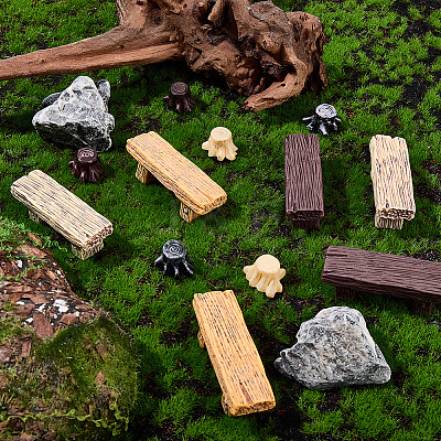 12Pcs 2 Styles Resin Benches DJEW-GF0001-81-1