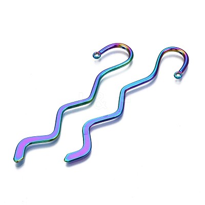 Rainbow Color Alloy Bookmark Findings PALLOY-N163-177-NR-1