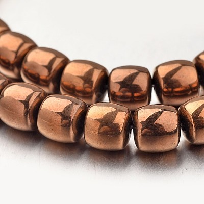 Electroplate Non-magnetic Synthetic Hematite Bead Strands G-F300-43-08-1