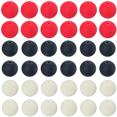 Rubberized Style Imitated Silicone Acrylic Beads MACR-PA0001-06A-05-1