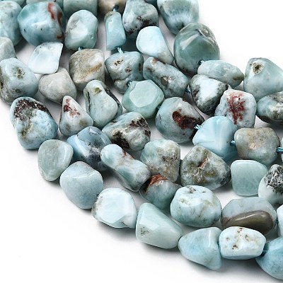 Natural Larimar Beads Strands G-B161-B10-1