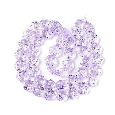 Transparent Electroplate Glass Beads Strands EGLA-T021-12E-1