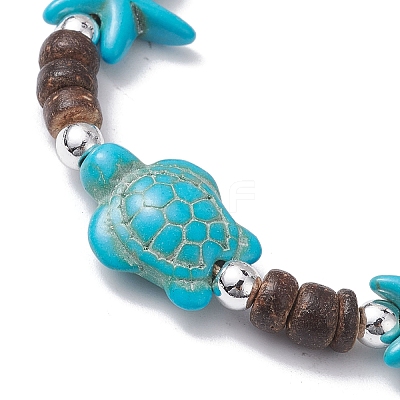 Coconut Braided Bead Bracelets BJEW-JB10078-02-1