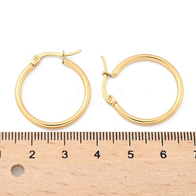 Ion Plating(IP) 304 Stainless Steel Hoop Earrings EJEW-N0016-11G-C-1