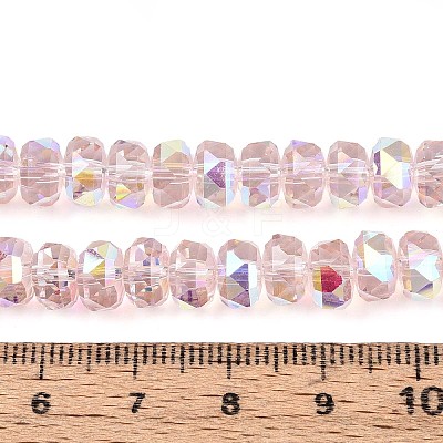 Electroplate Transparent Glass Beads Strands X-EGLA-N022-04A-D14-1