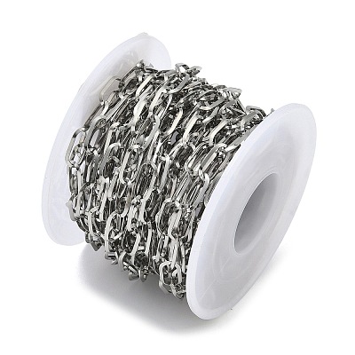 304 Stainless Steel Paperclip Chains CHS-P024-03P-1