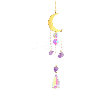 Iron Hollow Big Pendant Decorations LS-DJEW-PW0007-05E-1
