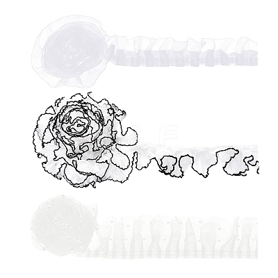 3 Styles Polyester Pleated Satin Pleated Lace Ribbon OCOR-PH0006-60-1