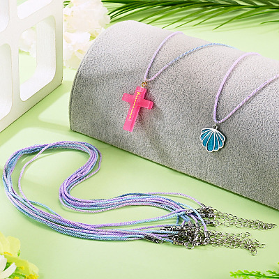 10Pcs Cotton & Metallic Cord Necklace Making NJEW-TAC0056-1