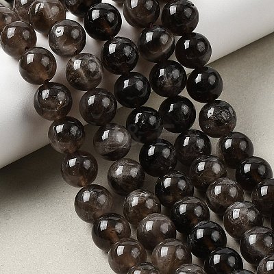 Natural Smoky Quartz Beads Strands G-B167-A09-10mm-1