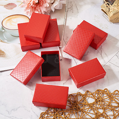 Rectangle Cardboard Paper Jewelry Box LS-CON-TAC0015-01D-1