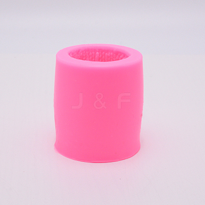Wool Pattern Column Silicone Candle Molds LS-DIY-WH0175-60-1