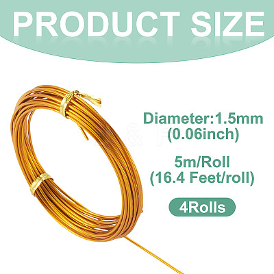 4 Rolls Round Aluminum Wire AW-TA0001-06A-1