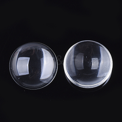 Transparent Glass Cabochons GGLA-R026-30mm-B-1