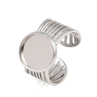 304 Stainless Steel Cuff Ring Components SA-CBA82C8-03C-P-1
