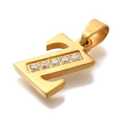 Ion Plating(IP) 304 Stainless Steel Rhinestone Pendants STAS-U035-01G-Z-1