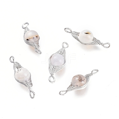 Natural Agate Links Connectors G-K305-A07-P-1