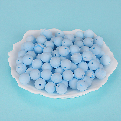 Round Silicone Focal Beads SI-JX0046A-62-1