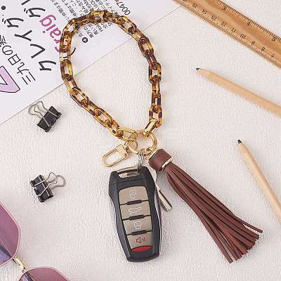 Chain Link Wristlet Keychain HJEW-SW00013-09-1