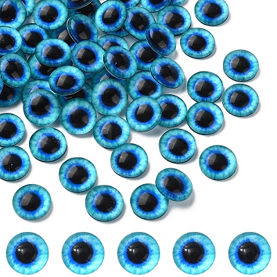 Flat Back Glass Cabochons GGLA-YW0002-10mm-02A-1