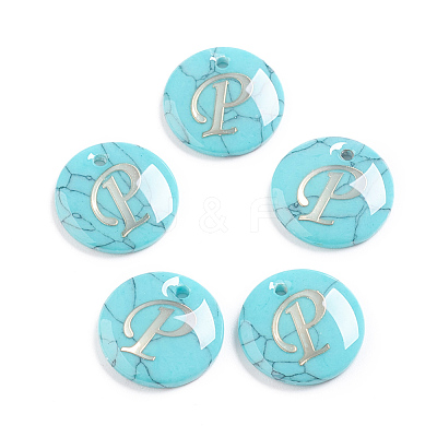 Synthetic Turquoise Charms G-L561-001P-1