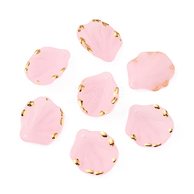 Opaque Frosted Resin Pendants RESI-WH0026-47B-02-1