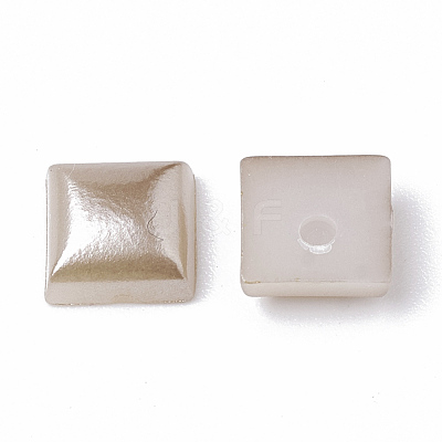 ABS Plastic Imitation Pearl Cabochons SACR-R748-6x6mm-Z49-1