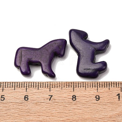 Synthetic Turquoise Dyed Horse Beads G-B015-10-1