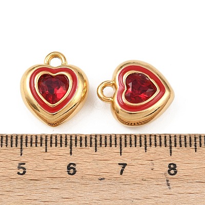 304 Stainless Steel Enamel Pendants STAS-C158-15G-03-1