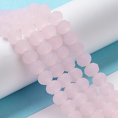 Imitation Jade Solid Color Glass Beads Strands EGLA-A034-J6mm-MD-M-1