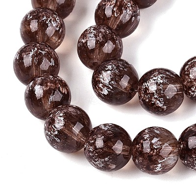 Transparent Half Spray Painted Glass Beads Strands LS-GLAA-Q110-02A-09-1
