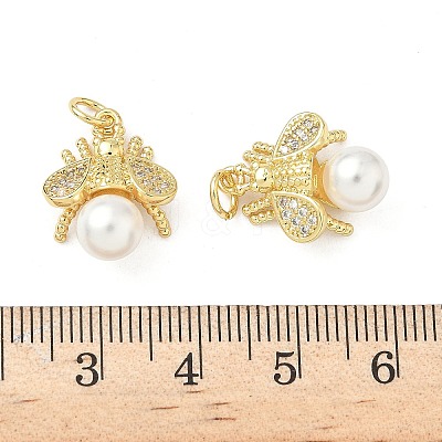 Brass Micro Pave Cubic Zirconia Pendants KK-S338-15G-1