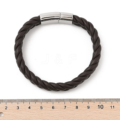 Braided Microfiber Leather Cord Bracelets for Men BJEW-Z081-13P-01-1