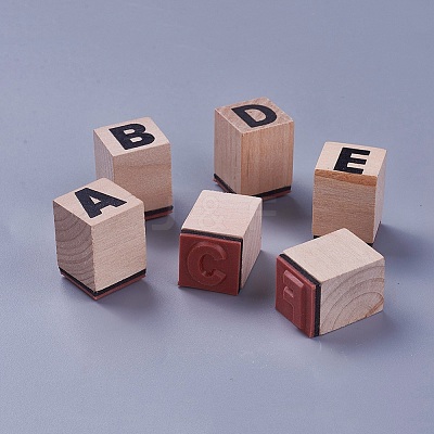 Wooden Stamps AJEW-WH0098-24-1