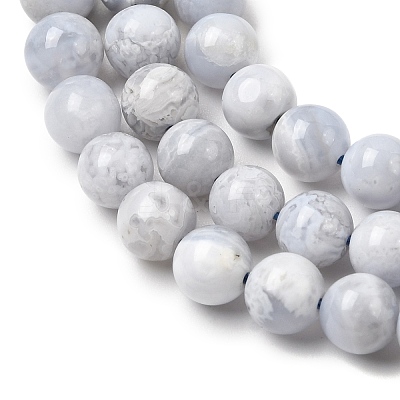 Natural Blue Lace Agate Beads Strands G-G346-A01-6mm-1