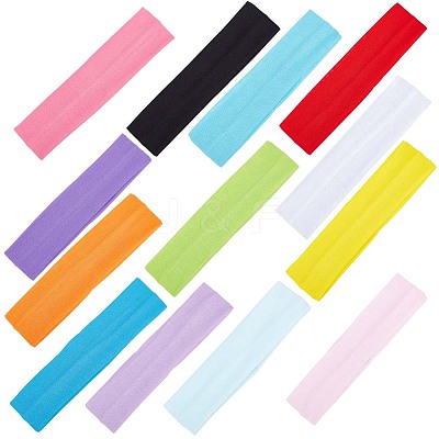 13pcs 13 colors Solid Color Fitness Yoga Running Elastic Cloth HeadBand MRMJ-GF0001-32-1