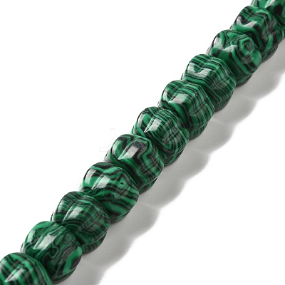 Synthetic Malachite Beads Strands G-K335-03D-1