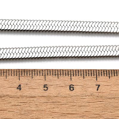 Non-Tarnish 201 Stainless Steel Herringbone Chain Necklaces NJEW-M187-06P-1