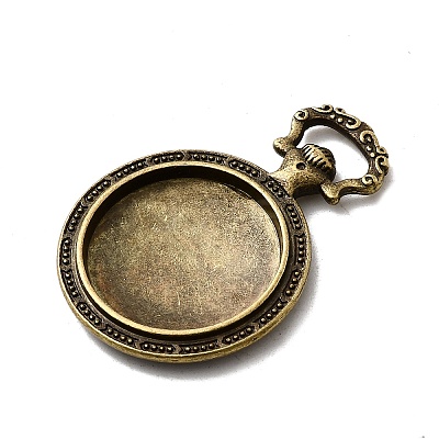 Vintage Tibetan Style Alloy Pendant Cabochon Settings X-TIBEP-M018-31AB-NF-1