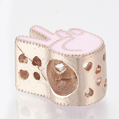 Alloy Enamel ASL European Beads MPDL-Q209-052RG-01-1