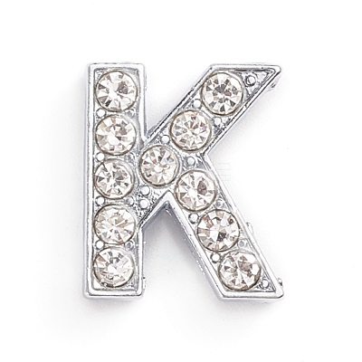 Alloy Slide Charms ALRI-WH0005-09K-P-1