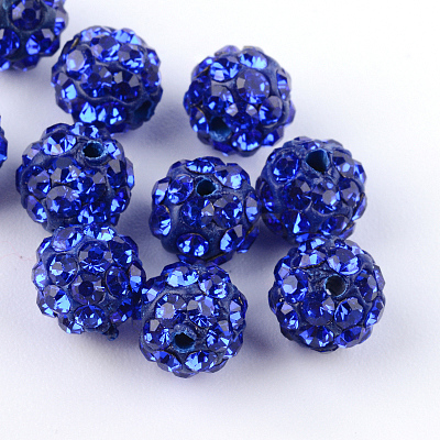 Handmade Polymer Clay Disco Ball Beads RB-R040-6mm-09-1