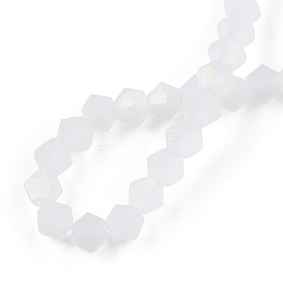 Imitate Austrian Crystal Bicone Frosted Glass Beads Strands EGLA-A039-T2mm-MB13-1