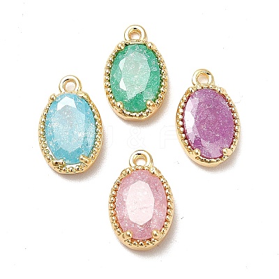Glass Charms KK-M233-01G-1