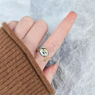 Adjustable Opening Brass with Enamel Ring PW-WG20627-01-1