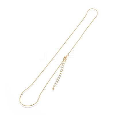 Brass Round Snake Chain Necklaces Making MAK-L025-02G-1